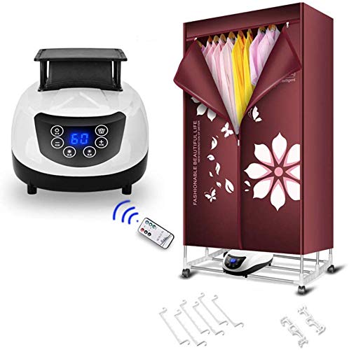 Secador de doble capa MU con control remoto y esterilización por iones de 1200W color rojo