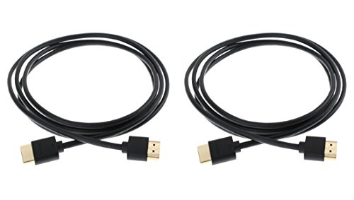 2 Pack Ultra Slim Series High Performance HDMI Cable with RedMere Technology 10 Feet CNE460128