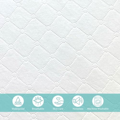 Image of American Baby Company 2 Pack Waterproof Crib Mattress Protector 52 inch x 28 inch | Fitted Crib & Toddler Mattress Pad Cover - Quilted, Noiseless, Ultra-Soft & Breathable