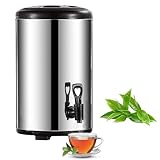 8L Stainless Steel Beverage Dispenser,Commercial Coffee Urn,Hot Water Boiler,Double Walled Insulated Thermal Catering Urn with Spigot for Hot & Cold Drinks,Ideal for Parties,Office & Catering