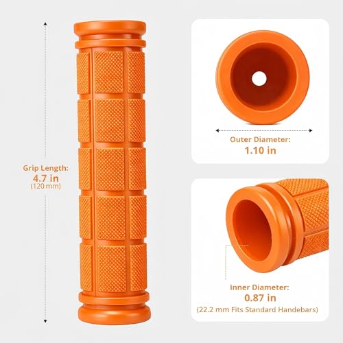 Image of CHUNZEXI 4 PCS Bike Handlebar Grips, Rubber Bicycle Bar Grips Replacement, Non-Slip Handle Grips for Kids Bikes, Scooters, BMX, Mountain & Cruiser Bikes