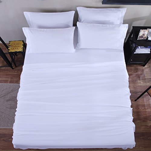 Sonoro Kate Bed Sheets Set Sheets Microfiber Super Soft 1800 Thread Count Luxury Egyptian Sheets 16-Inch Deep Pocket Wrinkle - 6 Piece (King, White) #TOP7