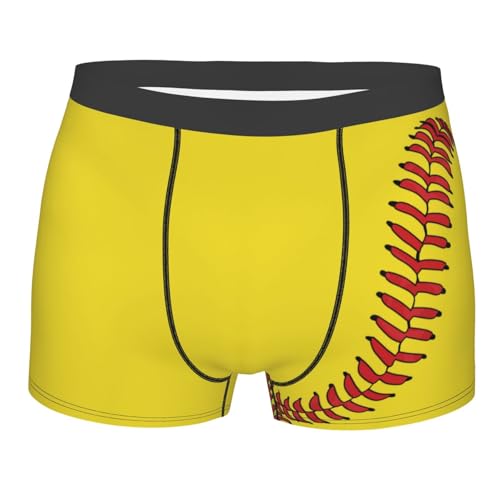 Men'S Novelty Boxer Briefs Softball Baseball Underwear For Men No Fly