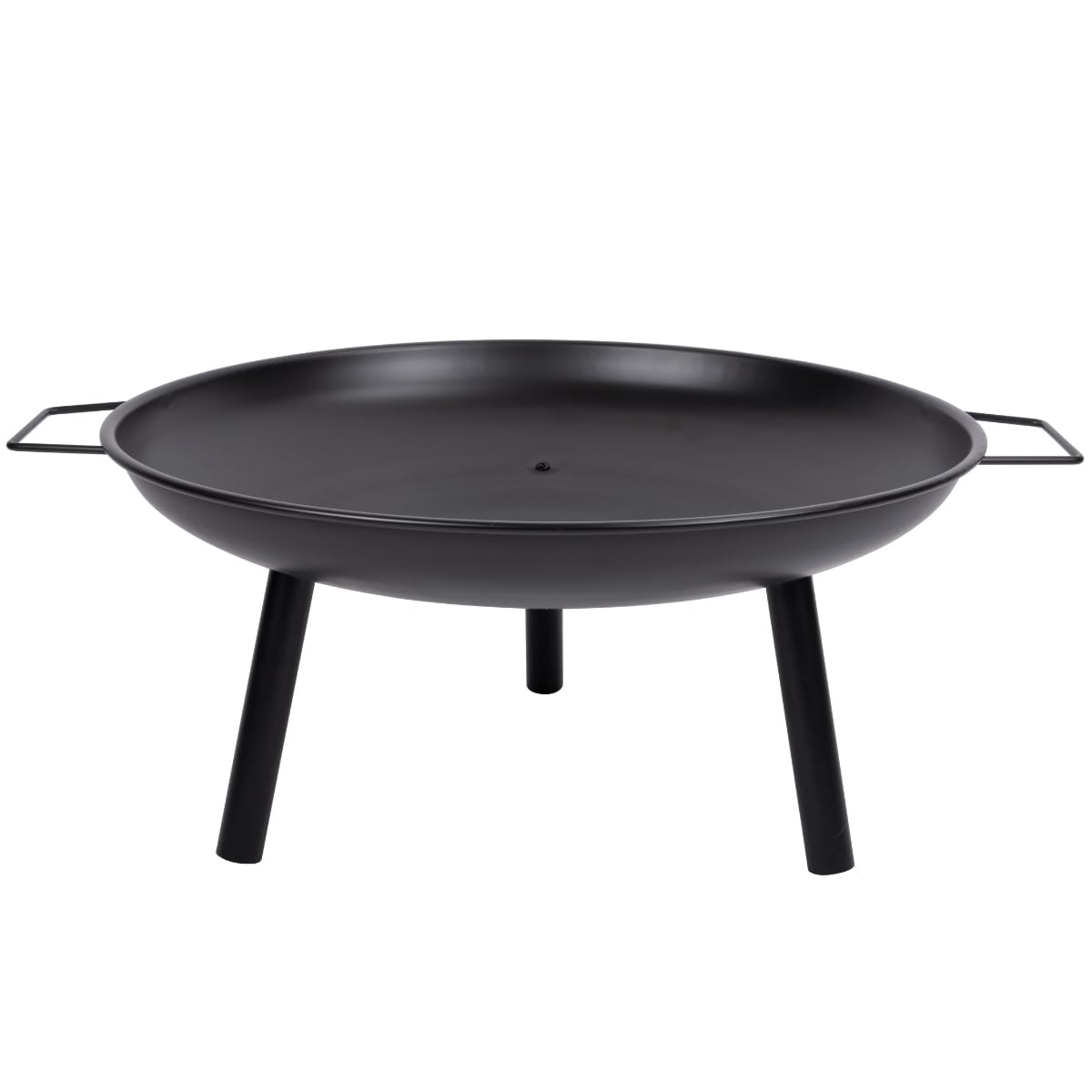 Alpina Brasero Extérieur Ø60 cm Incinérateur de Jardin sur Pied - Facile à Transporter avec Poignées - Décoration Jardin et Terrasse Extérieurs - Acier Au Carbone, Noir