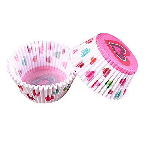 IVYSHION 100 Caissettes Cupcake Caissettes en Papier pour Muffin Cupcake, Caissettes de Pâtisserie, Caissettes Papier Muffins Moule,Caissettes de Décoration pour Cupcakes Cover