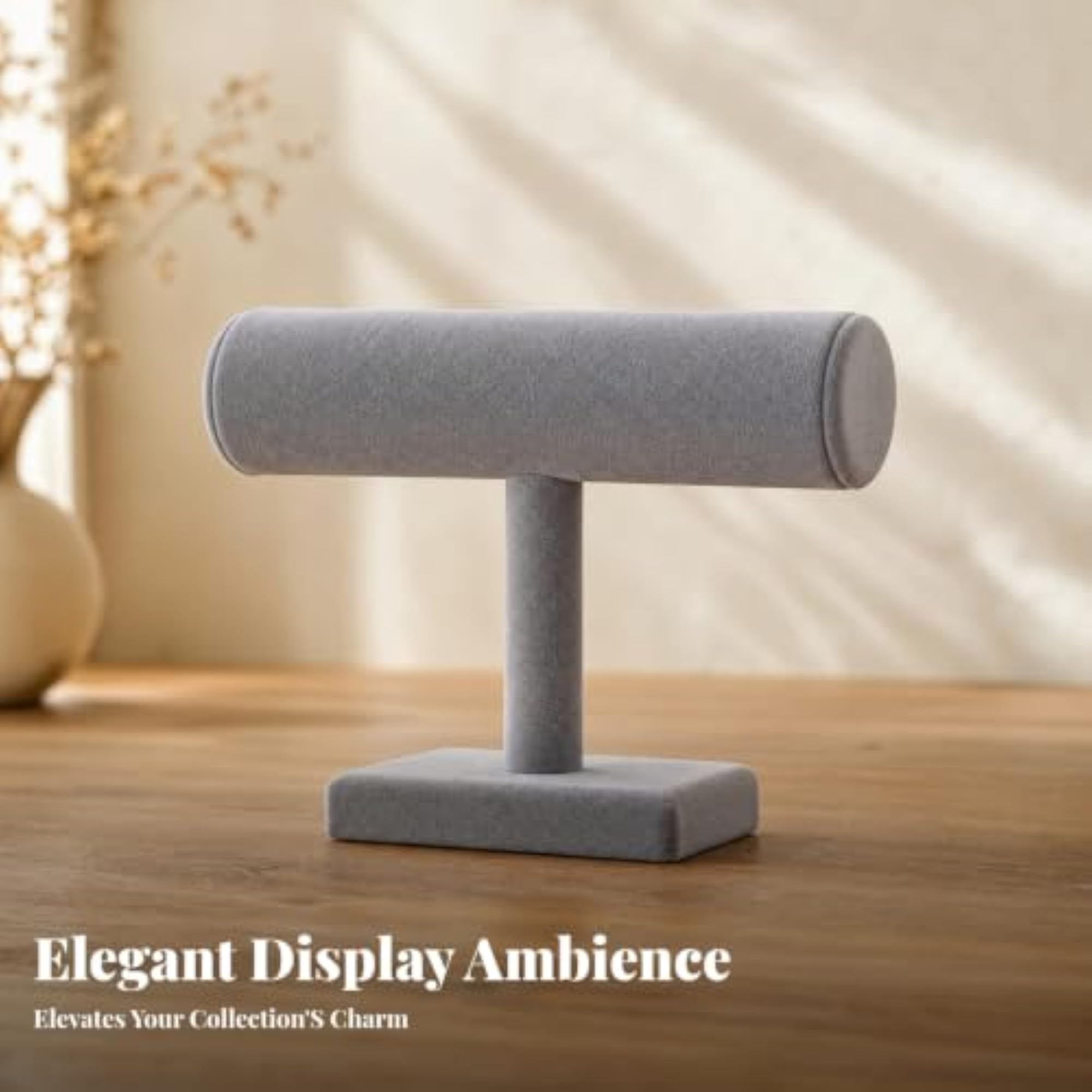 Padded Crossbar Jewelry Display Bracelet Holder