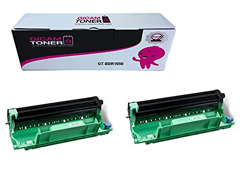 GICAM Toner DR1050 X 2 Unidad Tambor Compatible con Brother DR1050. Alto Rendimiento Válido para Impresoras: DCP 1510 / DCP 1512 / MFC 1810 / HL 1110 / HL 1112 / DCP 1610W / DCP 1612W / HL 1210W