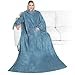 PAVILIA Wearable Blanket with Sleeves for Adult Women Men, Cozy Fleece Warm Wrap Throw Blanket with Arms, Pocket, Gifts for Christmas, Wife, Light Blue