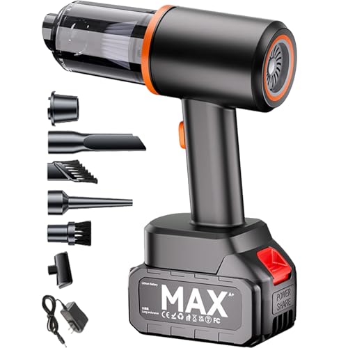 Aspirateur Sans Fil pour Voiture – Nettoyeur Rechargeable à Main, Outil Portable de Succion, Collecteur de Poussière Léger | Nettoyeur Intérieur pour Tableau de Bord, Clavier, Canapé, Bureau, Garage