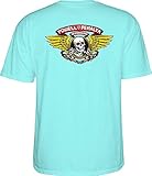 Siebdruck auf der Innenseite Powell Peralta Unisex-Erwachsene Winged Ripper Celadon T Skate-Shirt, Seladongrün, Medium