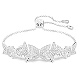Maße: Produktlänge 24 cm Swarovski Lilia Weicher Armreif Rhodium glänzender Kristall