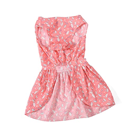 Vestido para cães, gola redonda, tecido macio elegante, roupas para animais de estimação pequenos pa