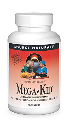 Source Naturals Mega-Kid Chewable Multi-Vitamin, 60 Wafers #TOP8