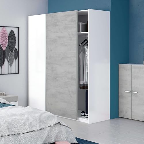 Armario puertas correderas blanco artik para habitaciones pequeñas sin espacio 3