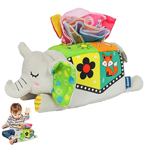 Caixa de lenços de criança | Cachecóis de caixa de tecido colorido Montessori Pré-escolar Brinquedos