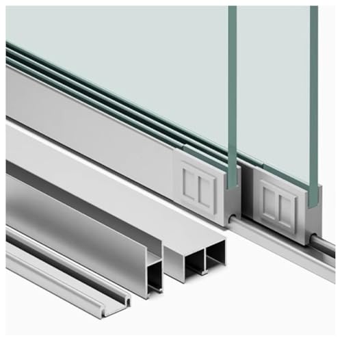 XYUERU Vitrine de 5 mm en Forme de Montagne, Double Rail Coulissant, Porte coulissante en Verre,...