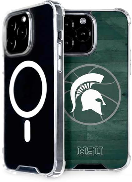Skinit Phone Case Compatible with MagSafe iPhone 14 Pro Max - Officially Licensed Michigan State University Grey Spartans Logo Design