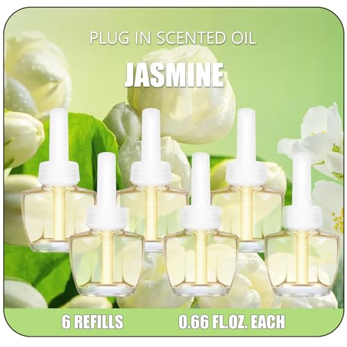 Image of Plug In Air Freshener Refills - Jasmine Scent, Summer Scents, 6 Pack