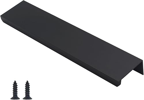 Paquete de 20 manijas de gabinete de cocina negras, tiradores modernos para armarios de 5.9 pulgadas de longitud, tiradores de gabinete de borde