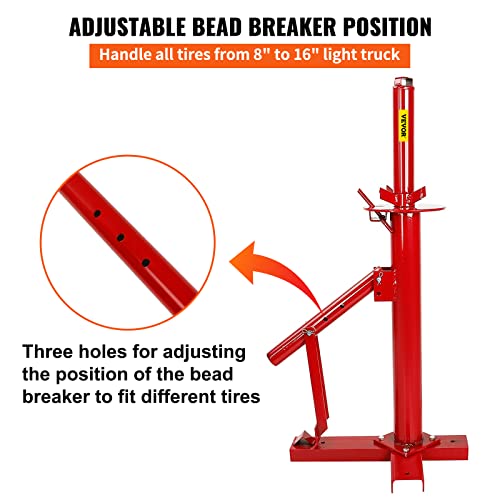 Vevor Manual Tire Changer, Portable Hand Bead Breaker Mounting Tool For 8" To 16" Tires, Compatible With Car Truck Trailer, Tire Mounting Machine For Home Garage Small Auto Shop #TOP2