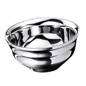 KICHOUSE Edelstahl Suppenschüssel mit Rand, 1 Stück