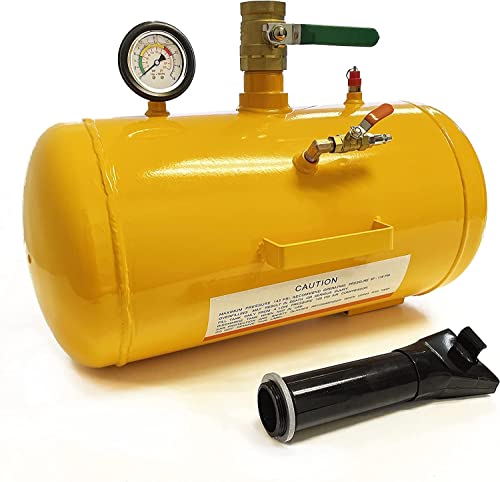 HTTMT- 7.5 Yellow Gallon Vehicle Air Tire Bead Seater Blaster Tool Seating Inflator Truck ATV 145PSI [P/N: ET-CAR-TIRE005-7.5G-YELLOW]