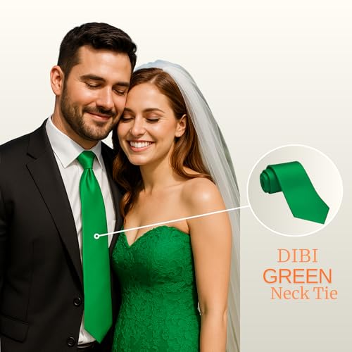 Image of Dibi Solid Color Ties for Men, Formal Mens Ties, Neck Tie, Classic Tie for Boys Women Teens, Wedding Business Costume Necktie