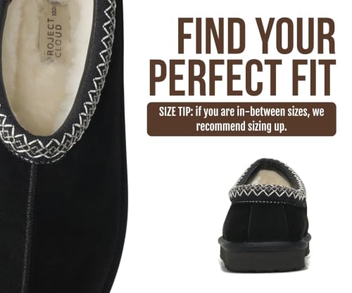 Image of Project Cloud Mens Slippers Genuine Leather Australian Shearling Slippers