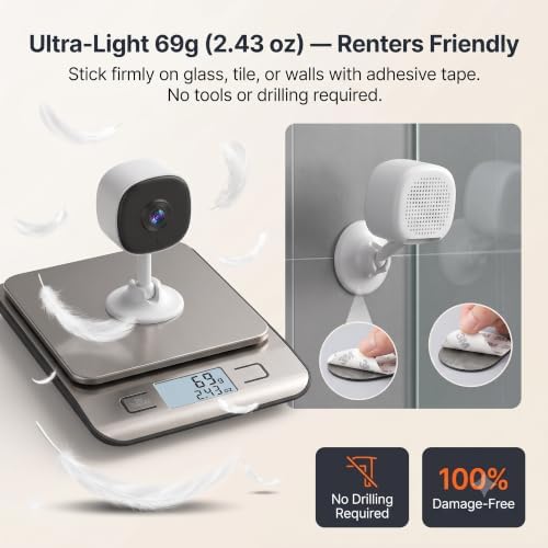 2K Indoor Security Camera, Wireless WiFi Home Camera for Baby Pet Viewing - F2.0 Night Vision, Smart Human Motion Detection, 2-Way Audio, Compatible 256GB SD Storage, 2.4G WiFi, Remote App Access — view 3