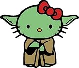 Yoda Hello Kitty Car Window Wall Macbook Notebook Laptop Sticker Decal