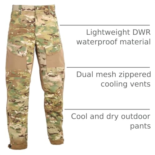 Image of Tru-Spec Xpedition Tactical Pants for Men - Water-Resistant Outdoor Work & Hiking Pants with Dual Zippered Cooling Vents | Water-Resistant Outdoor Work & Hiking Pants, Dual Zippered Cooling Vents, Ripstop Fabric, 4-Way Stretch Panels