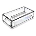 J Devlin - Large Clear Beveled Glass Box Jewelry Decorative Keepsake Vanity Display - 8 1/2