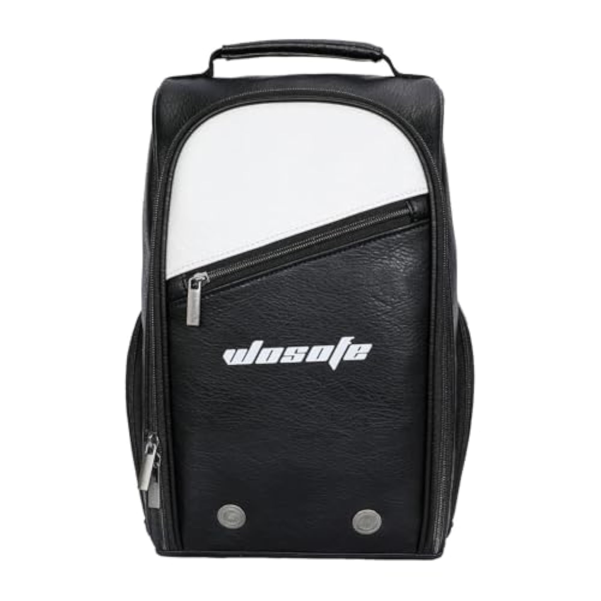 Golf Shoe Bag PU Golfer Gift with Ventilation, Black