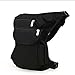 Produktbild Leinwand Einstellbar Oberschenkeltasche Beintasche für Fahrrad Mountainbike Beinbeutel, Schwarz