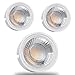 Produktbild YanFeiYit 3x LED Modul als GU10 Ersatz  5W 38° Dimmbar aus Keramik super flach 230V  Leuchtmittel für Einbaustrahler Lampe Birne Leuchte Strahler (Warmweiß 3000K)