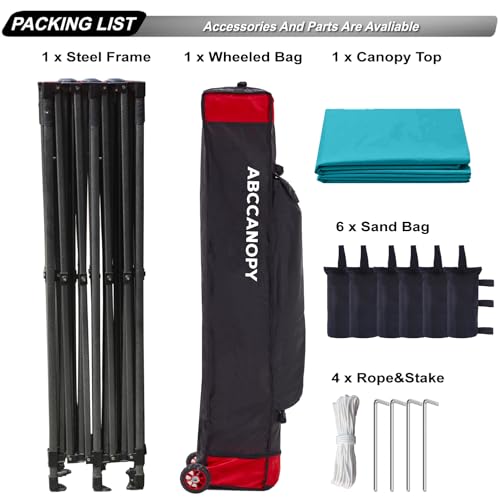 Image of ABCCANOPY Patio Pop Up Canopy Tent 10x20 Commercial-Series (Turquoise)