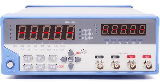 LCR Meter Gauge Desktop LCR Meter Tester Inductance Resistance Capacitance Test Instrument with Test Functions L C R Z D Q Accuracy 0.25% Measurement Frequency 100Hz 120Hz 1kHz 10kHz