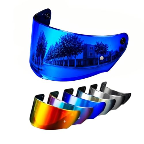 Image of PSLER Assault Rapid Stream Outer Helmet Visor - Motorcycle Helmet Face Shield Accessories Replacement for Assault Rapid Stream Outer FF320 FF353 FF328 FF800,Deep Blue