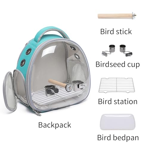 ioview Gaiola para transporte de pássaros ioview, mochila para transporte de animais de estimação co