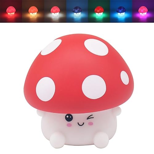 Lesser & Pavey Squishy Mushroom Nightlight for Home & Living Room | Lovely Night Lights for Home Decor & Night | Ideal Led Lights & Lamp for Bedroom & Table | Durable Night Light for Daily Use