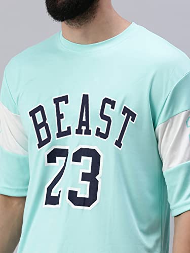Image of RodZen Polyester Round Neck Half Sleeve Bull Printed Mens and Boy Oversized T-Shirt
