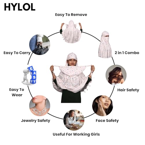 Image of HYLOL Pure Cotton Innovative Stylish Printed Pattern Fancy Scarf With Sun Protection Cover Face Cotton Mask for Women's and Girls