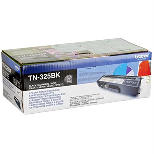 Brother Original Jumbo-Tonerkassette TN-325BK schwarz (für Brother HL-4140CN, HL-4570CDW, HL-4150CDN, HL-4570CDWT, DCP-9055CDN, DCP-9270CDN, MFC-9460CDN, MFC-9970CDW, MFC-9465CDN), XL
