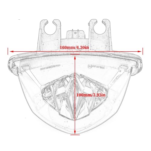 Clignotants Moto avec Feu Stop pour Rouler de Nuit en Sécurité - 7
