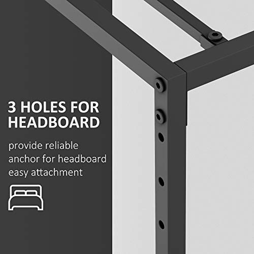 Idealhouse Full Size Bed Frame, Metal Full Platform Bed Frame,14 Inch Bed No Box Spring Needed Easy To Assemble Black Mattress Foundation (Full) #TOP6