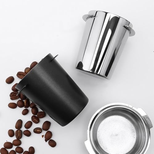 Image of NINMORTH Stainless Steel Coffee Dosing Cup 51mm Espresso Sniffing Mug Rust Proof Dishwasher Safe Silver