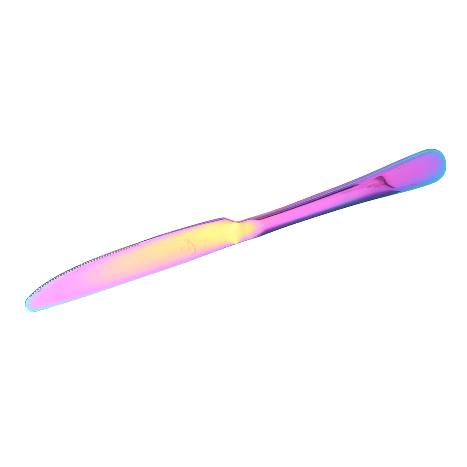 Cuchillos De Carne Serrados De Metal, Juego De 4 Cuchillos De Cena De Acero Inoxidable Cuchillo De Mantequilla Multiusos Juego De Cuchillos De Mesa Galvanizados Para Cocina Restaurante(arcoíris)