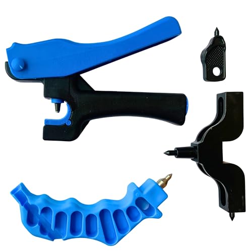 Viverven Kit Perforador para Tubos de Riego por Goteo, Perforadora para Mangueras 16/20 mm y Punzon Manual de 4mm/3mm con Herramienta de Inserción de Conectores.