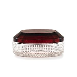Normann Copenhagen Scatola portaoggetti in Vetro, Colore Rosso Scuro, 12,2 x 12,2 x 5,1 cm