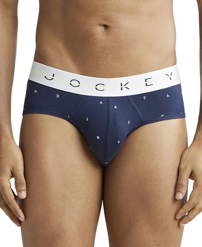 Image of Jockey |Style NY01|Men's Super Combed Cotton Elastane Stretch Printed Brief with Ultrasoft Waistband
